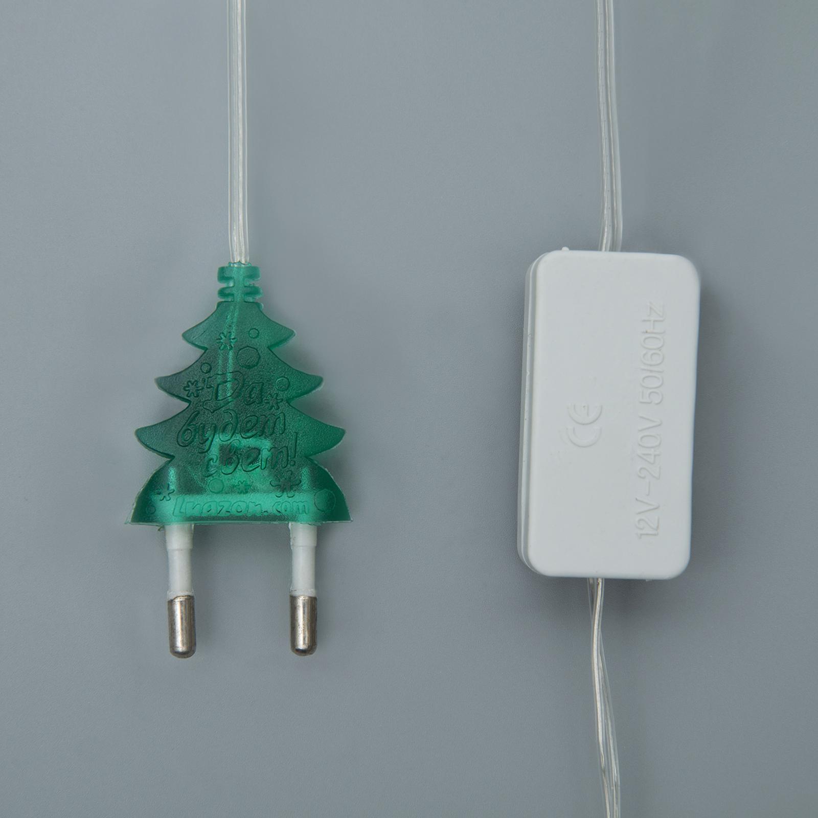 Гирлянда Luazon «Нить» 2.5 м IP20 прозрачная нить 25 LED свечение RG/RB мигание 220 В - фото 4