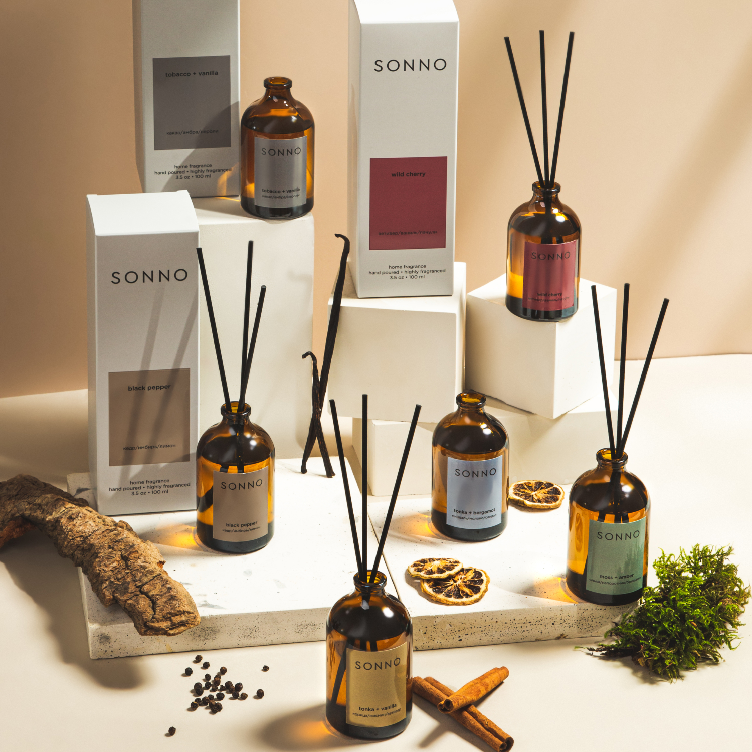 Ароматический диффузор SONNO Tobacco + Vanilla 100 мл - фото 4