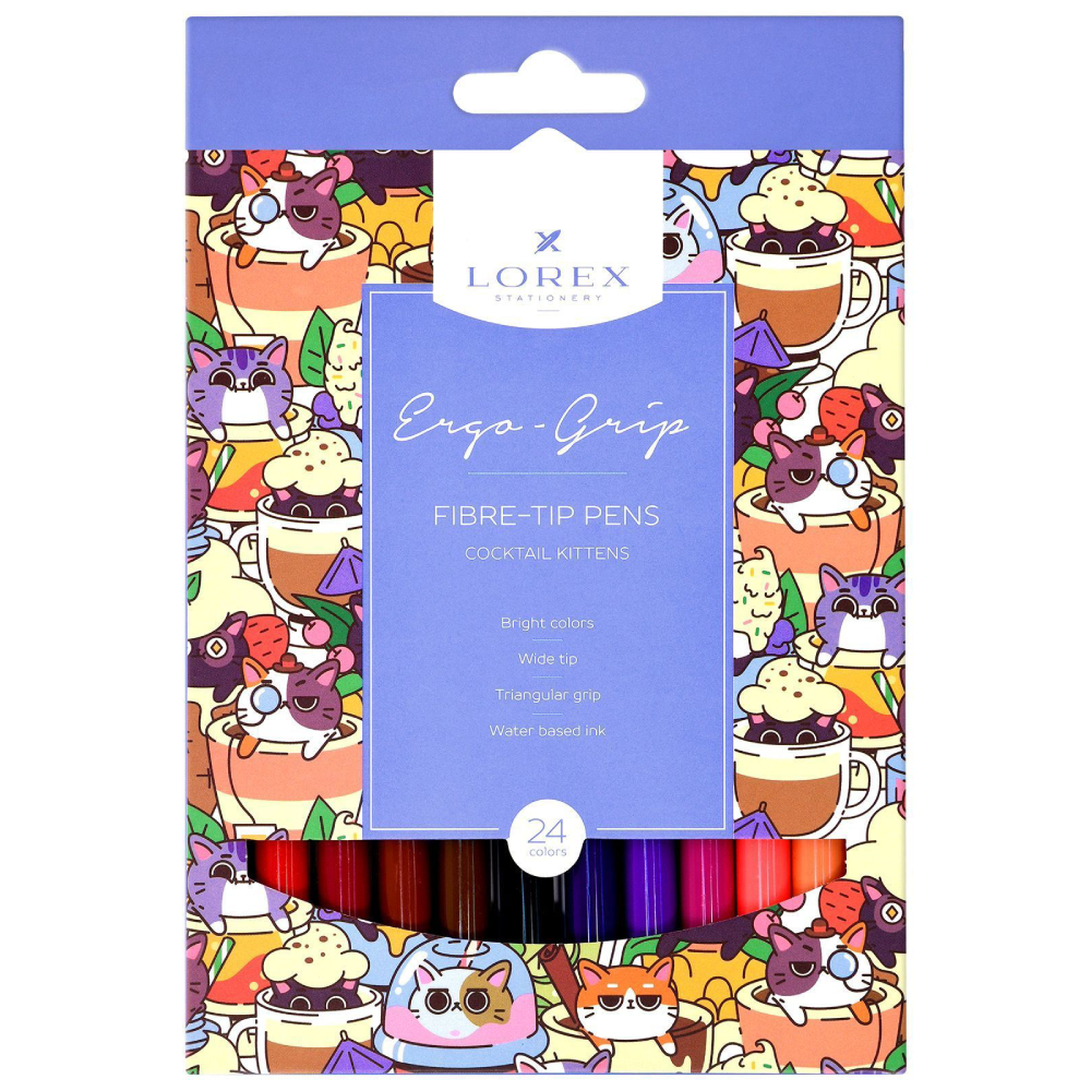 Фломастеры Lorex Stationery 24 цв. - фото 7