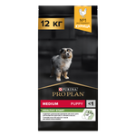 Корм для щенков PRO PLAN средних пород с курицей 12кг