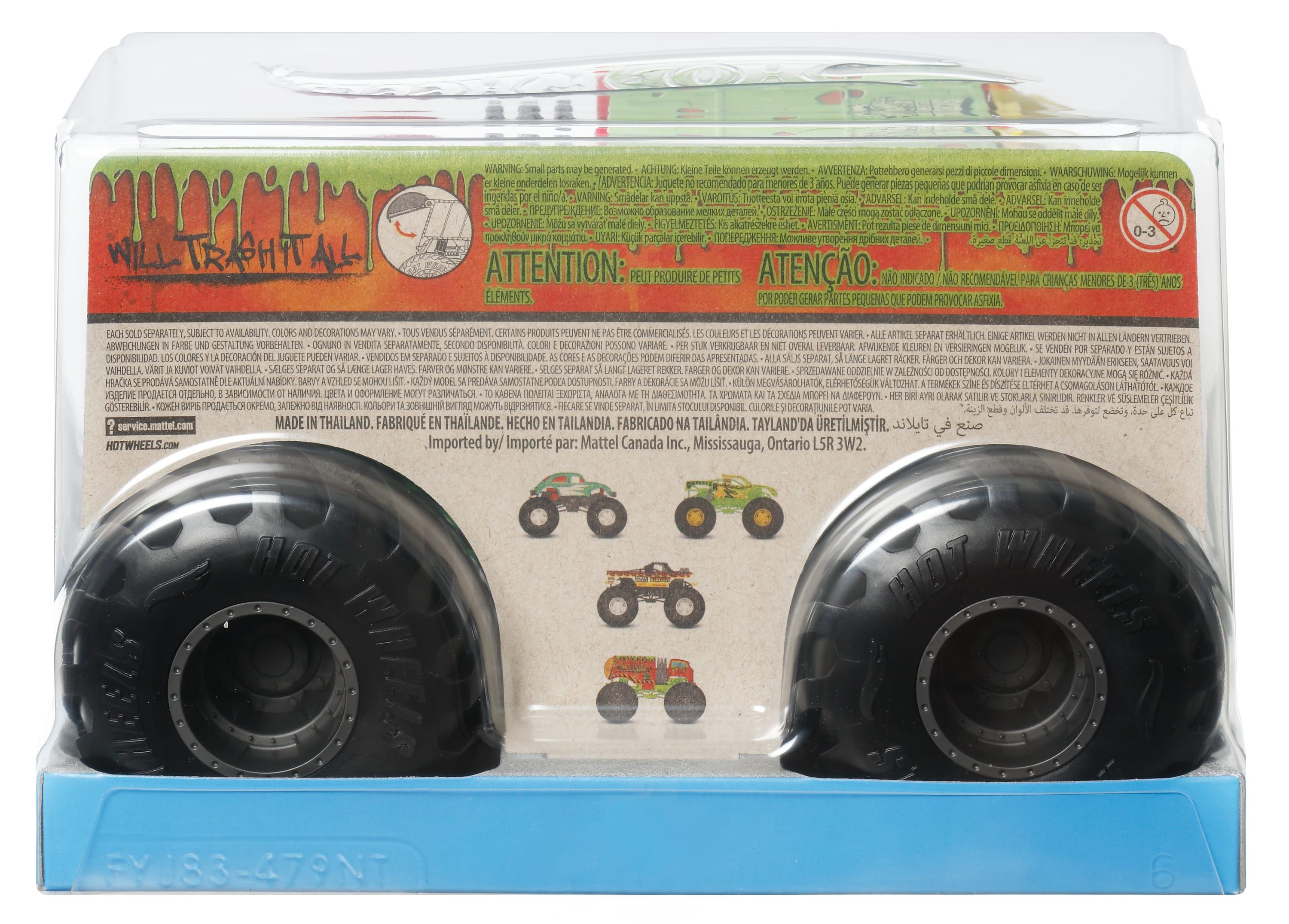 Монстр-трак Hot Wheels Will Trash It All 1:24 FYJ83/JDR17 - фото 2