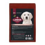 Корм для щенков Landor 3кг средних и крупных пород c индейкой и уткой сухой