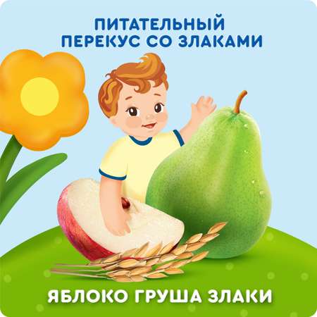 Пюре Агуша Яблоко-груша-злаки с 8 мес 160 г