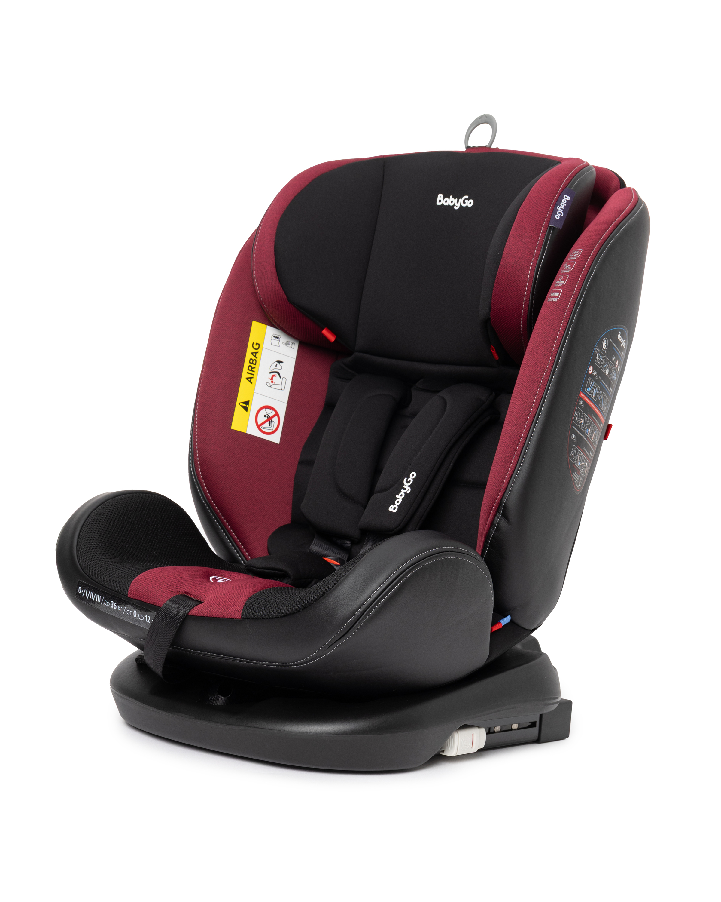 Автокресло BabyGo Multi-Stage New Isofix 0+/1/2/3 (0-36 кг) красный - фото 37