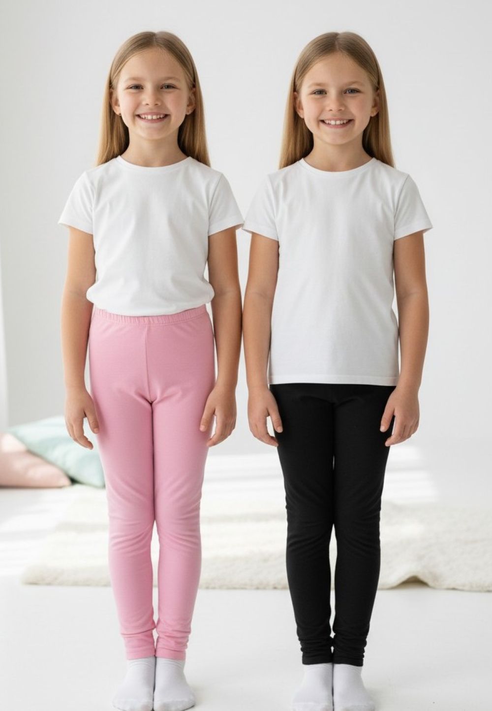 Изображение товара Леггинсы для девочек в наборах 2 шт MF mothers favorite спортивные и повседневные