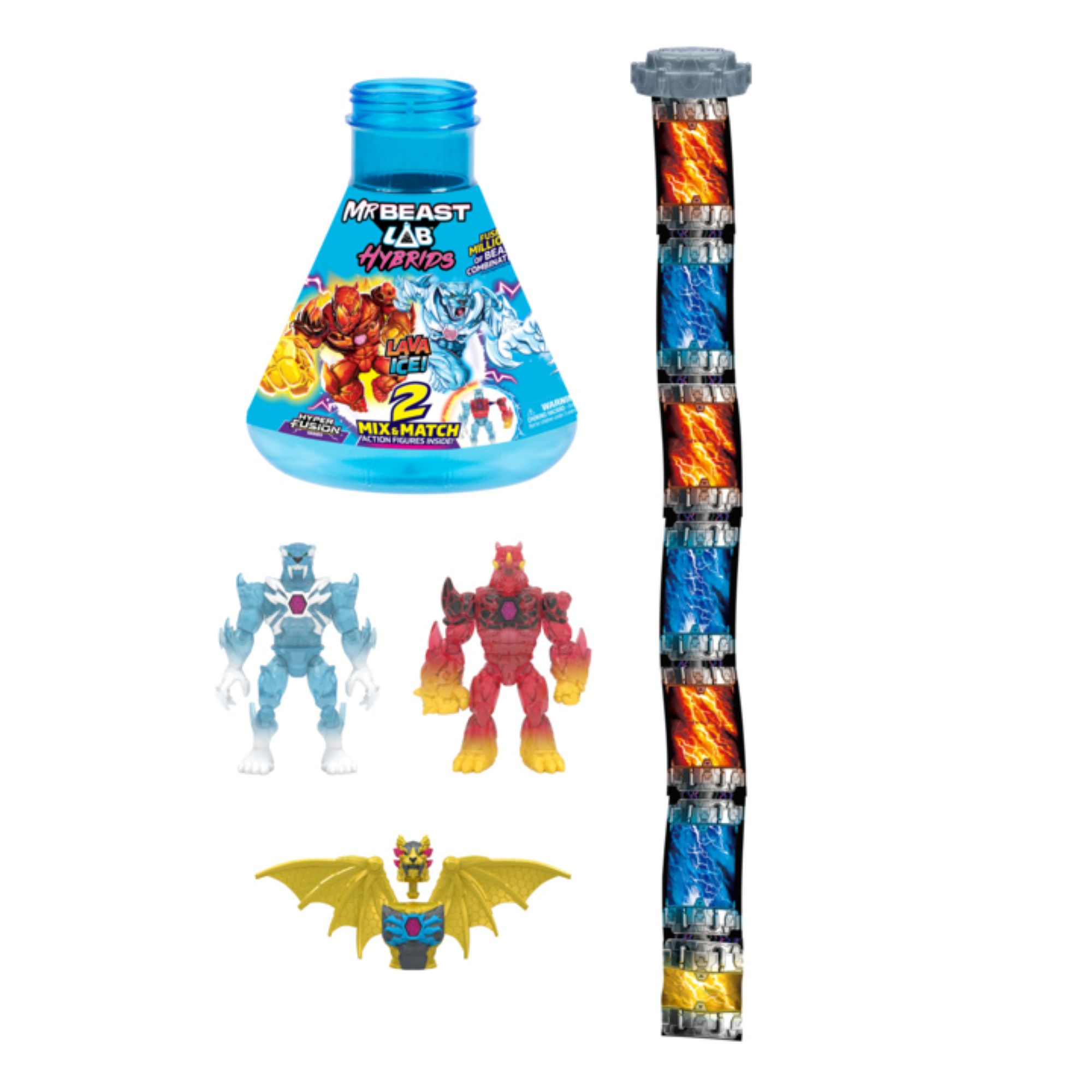 Игровой набор Moose MrBeast Огонь Лед дракон+2фиг - фото 4