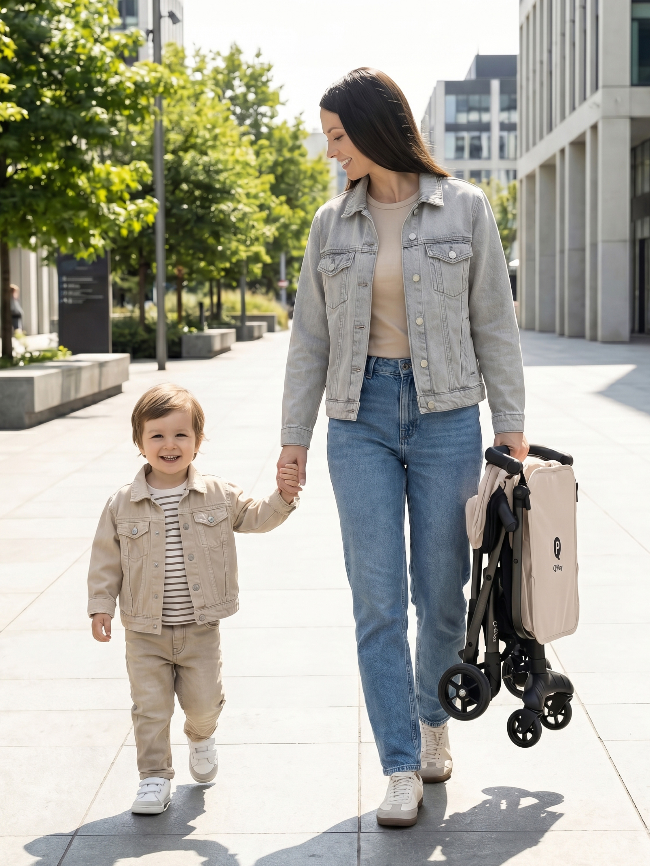 Коляска прогулочная QPLAY Т18 бежевый - фото 10