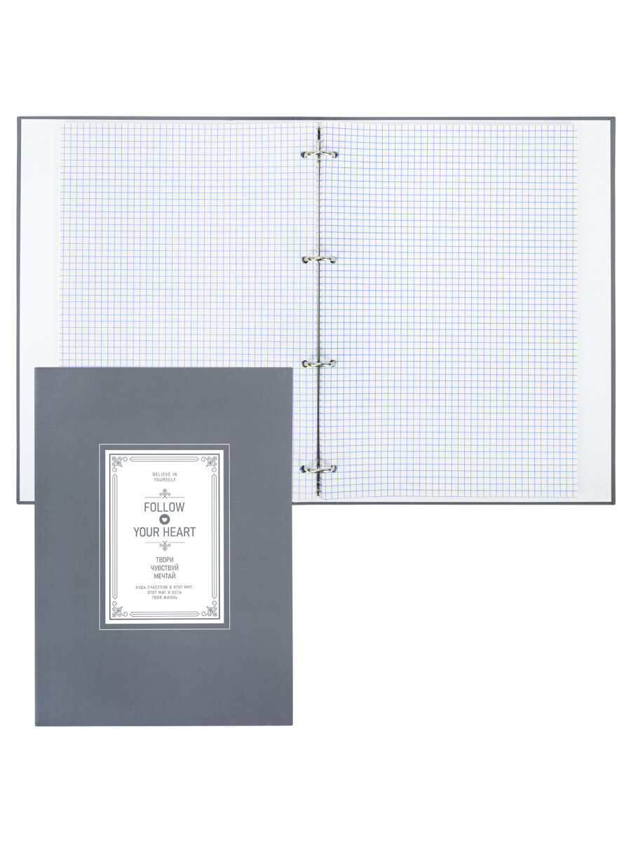 Тетрадь со сменным блоком Brauberg клетка - фото 9