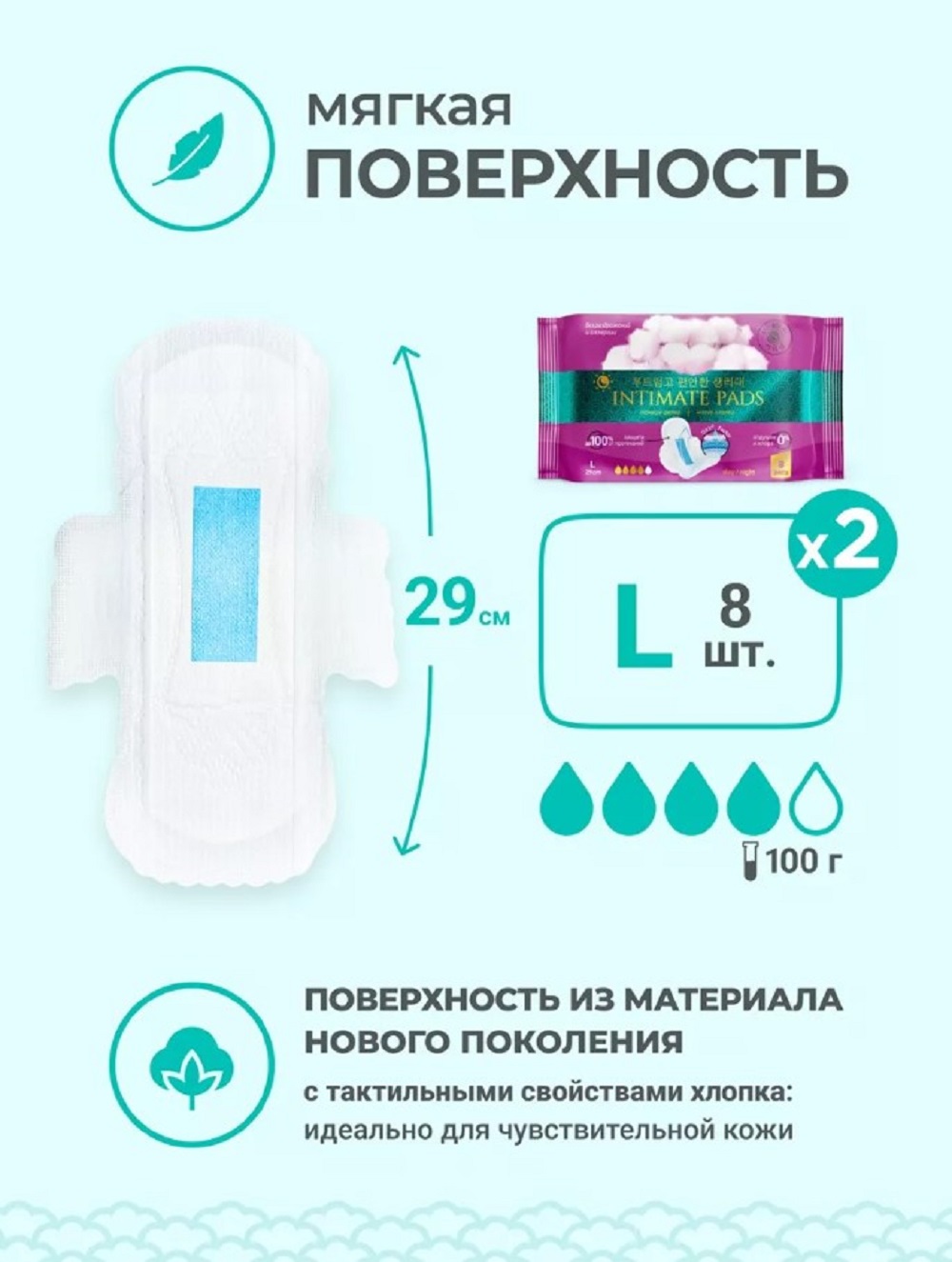 Гигиенические женские прокладки Mi-Ri-Ne Mi-Ri-Ne Быстро впитывающие прокладки - фото 5