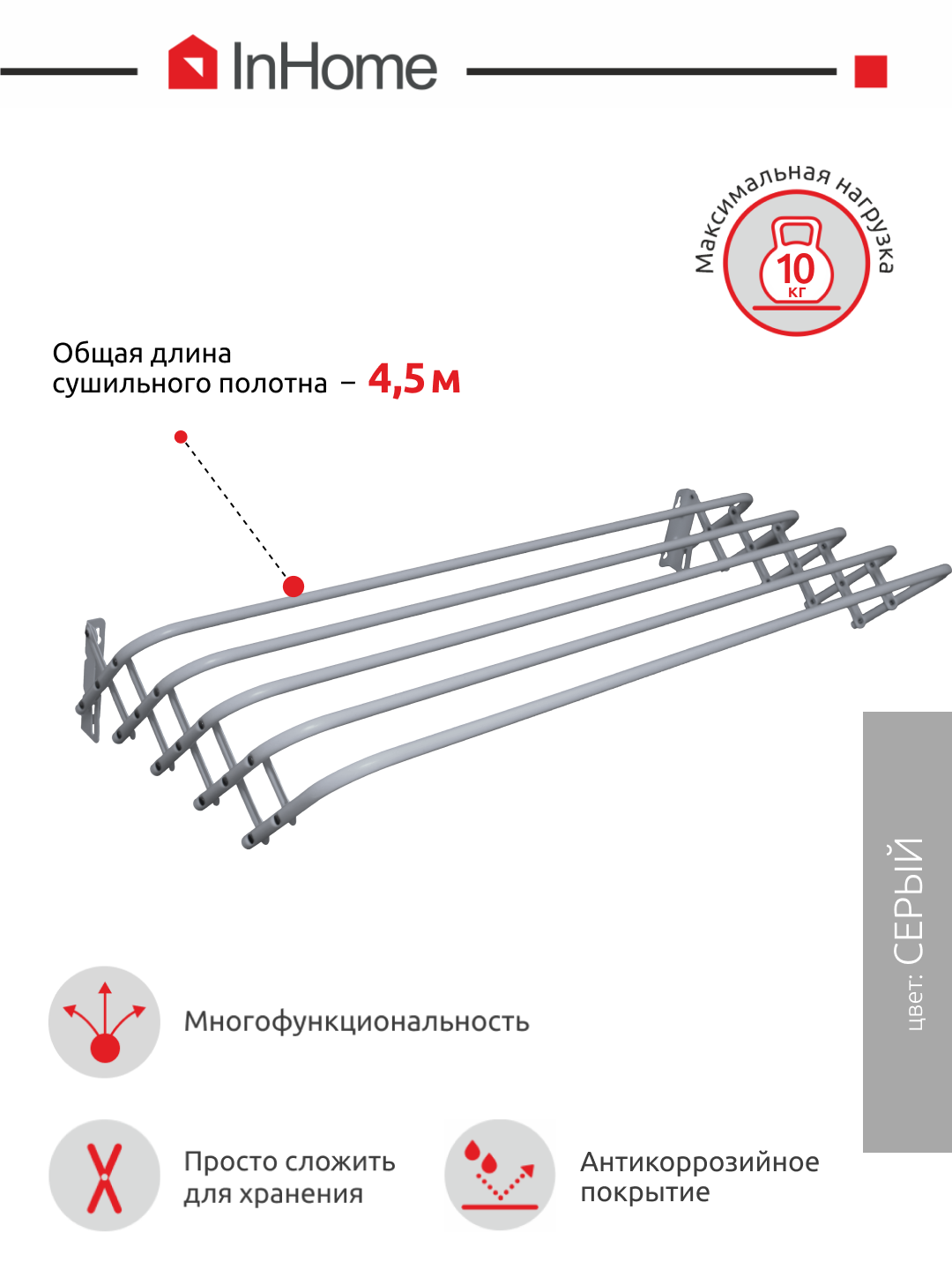 Сушилка для белья InHome - фото 2