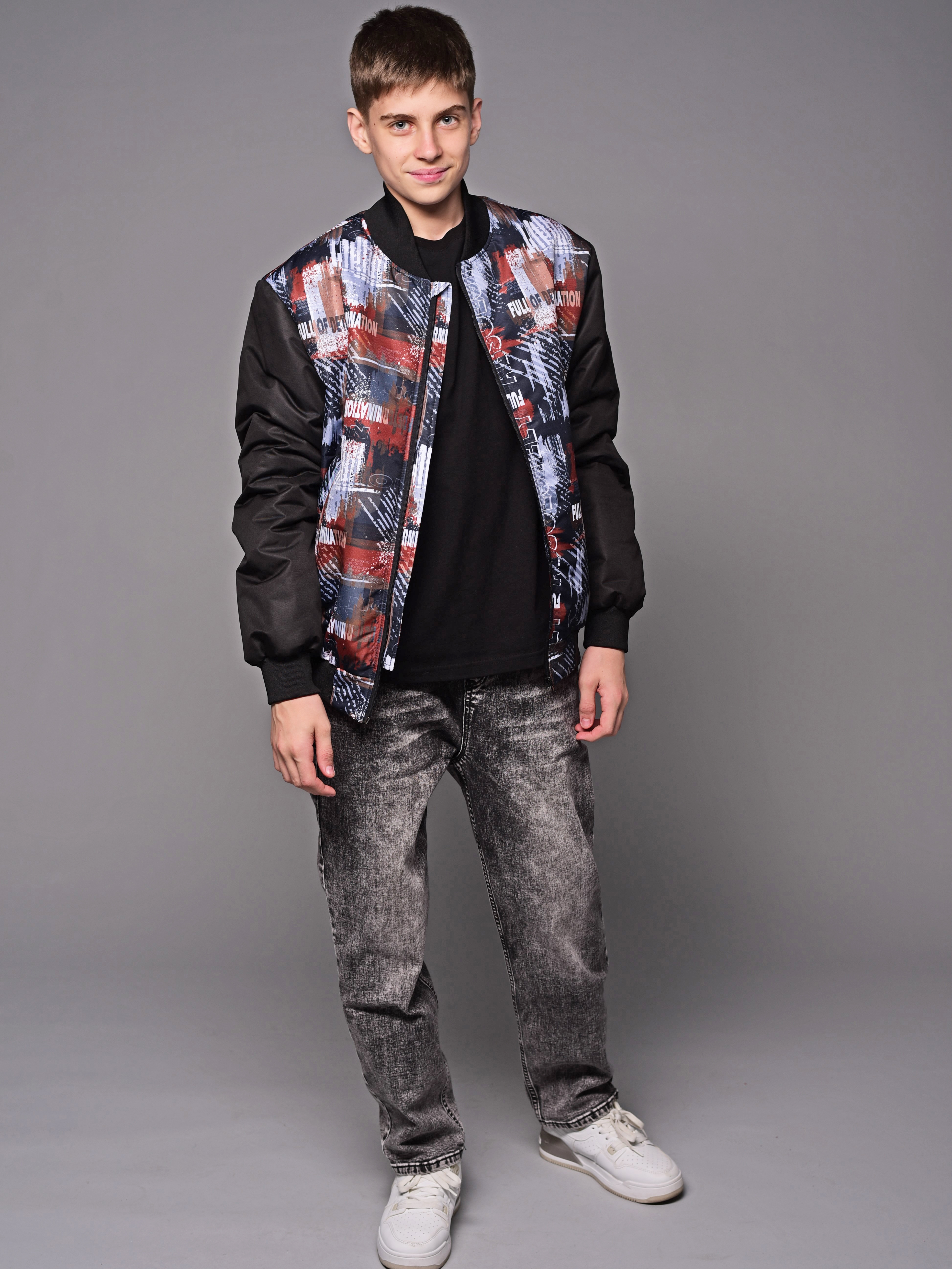 Бомбер Аврора 1039-М/принт-терракот - фото 8