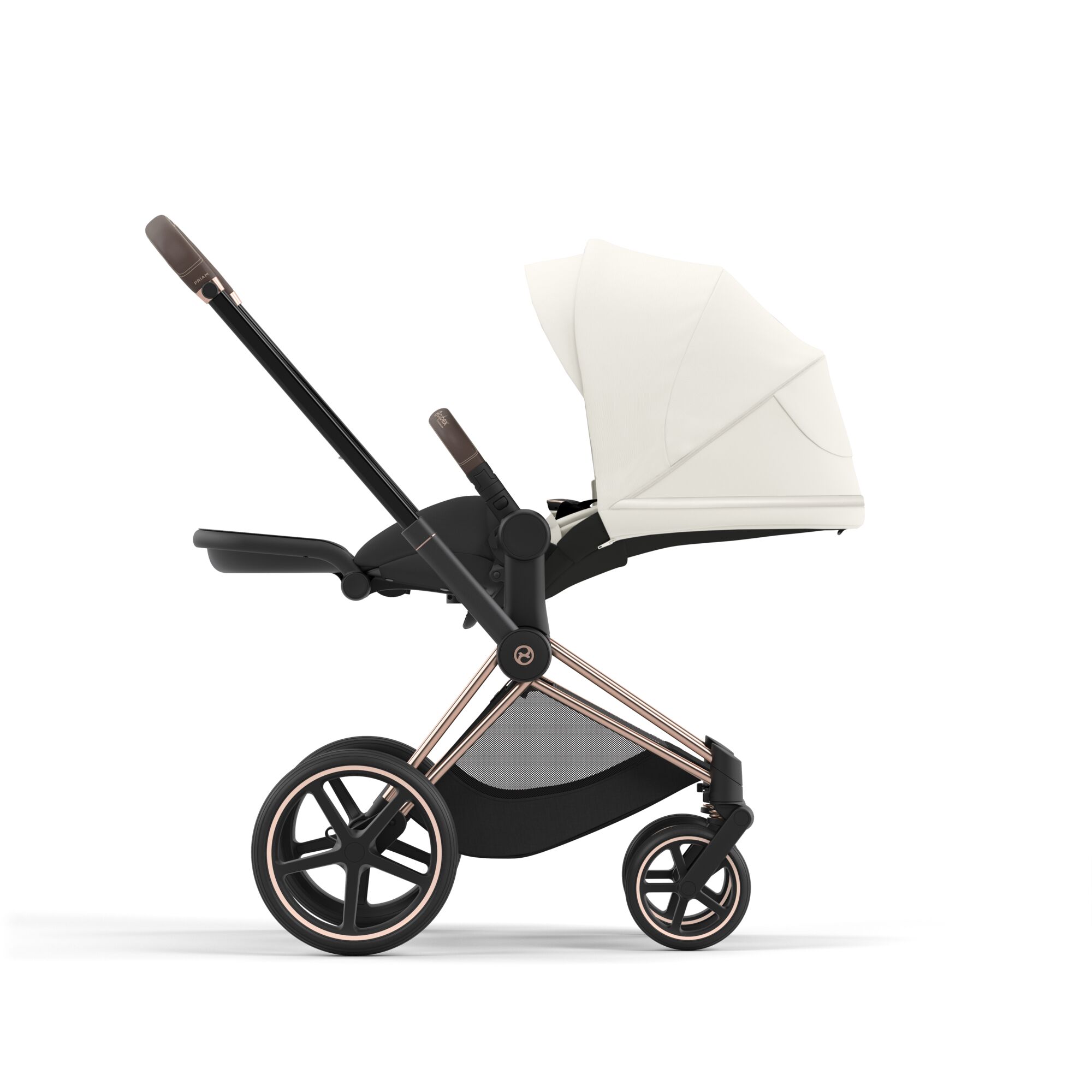 Коляска 2в1 Cybex Priam IV Rosegold белый - фото 6