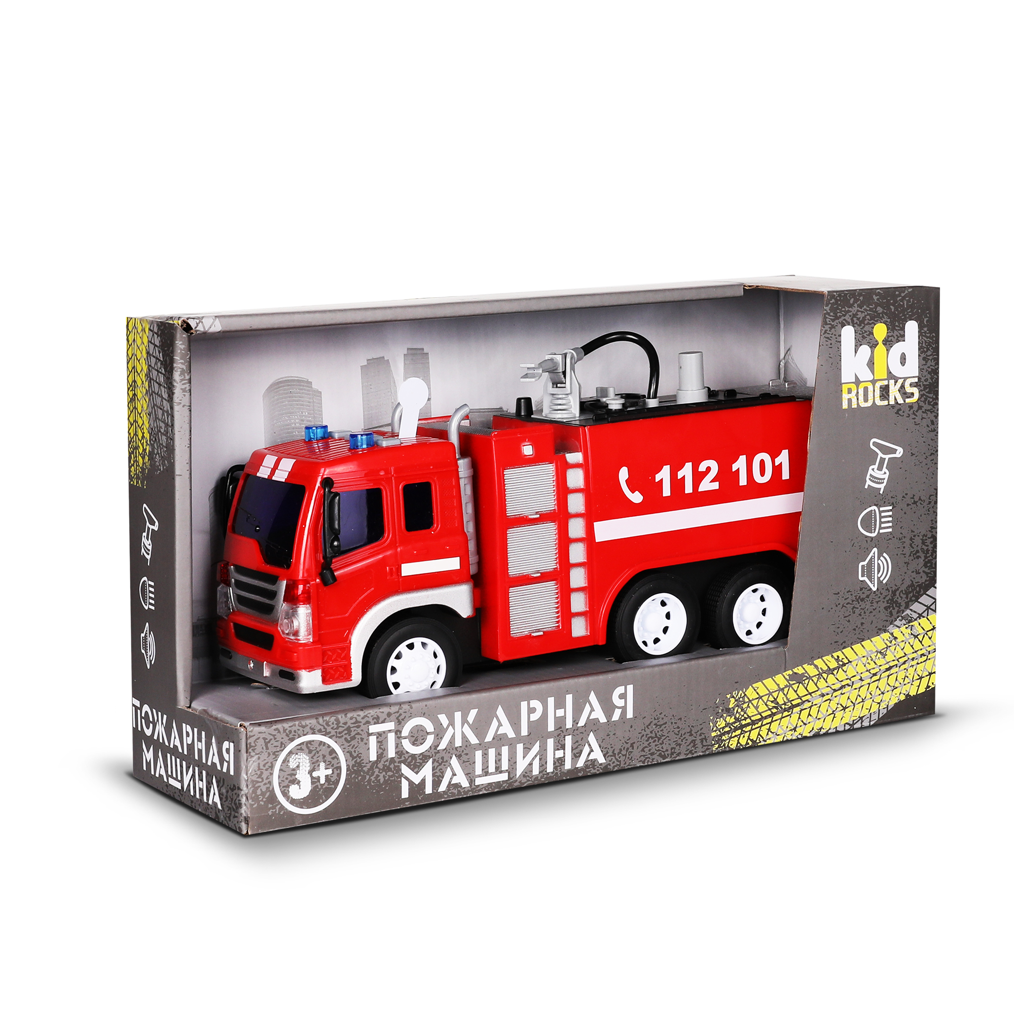 Пожарная машина Kid Rocks 1:16 YK-2110 - фото 1