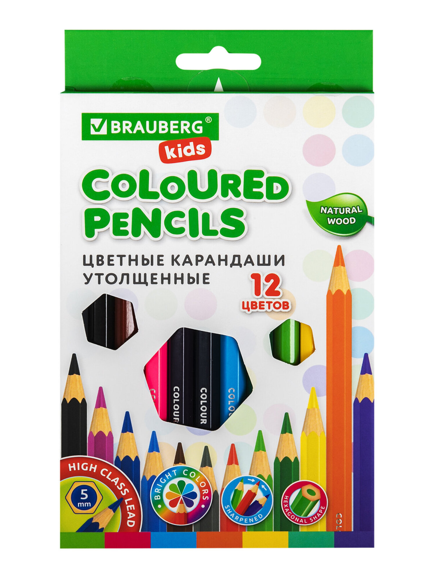 Карандаши цветные Brauberg 12 шт. - фото 7