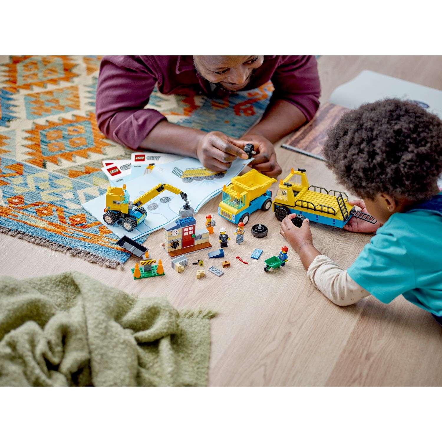 Конструктор LEGO City Trucks and Wrecking Ball Crane блочный - фото 6