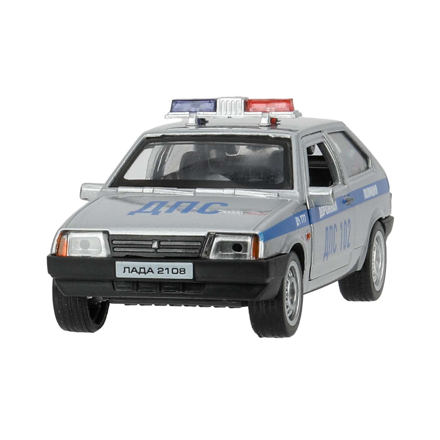 Полицейская машина Технопарк LADA Cпутник серебряный 391839 - фото 12