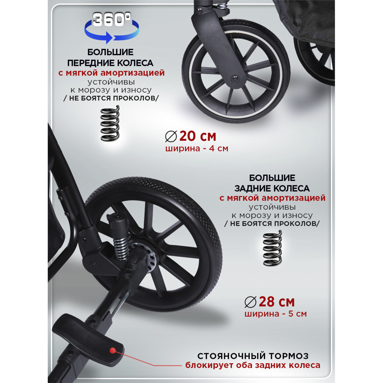 Коляска прогулочная BabyCare Venga Дымчатый Изумруд голубой - фото 16