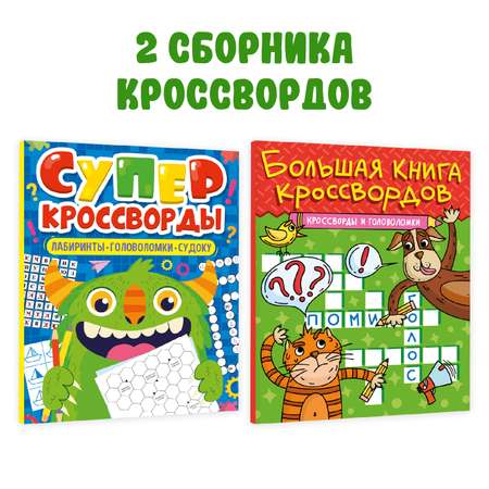 Книга Проф-Пресс для детей. Кроссворды ребусы головоломки. Комплект из 2 шт. по 80 стр