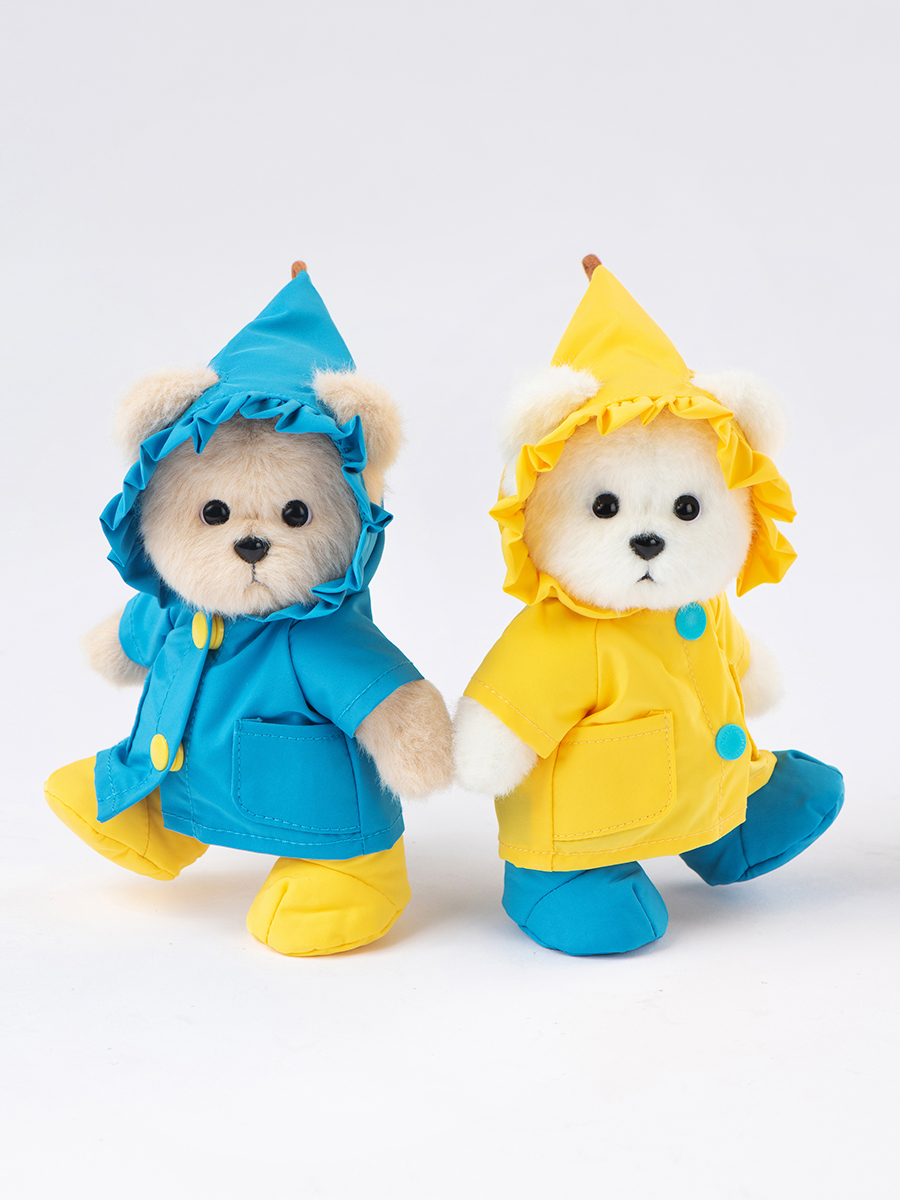 Мягкая игрушка TeddyTales Медведь в дождевике брелок - фото 10