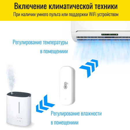 Датчик температуры и влажности Smart Aura SA-TEMP-001