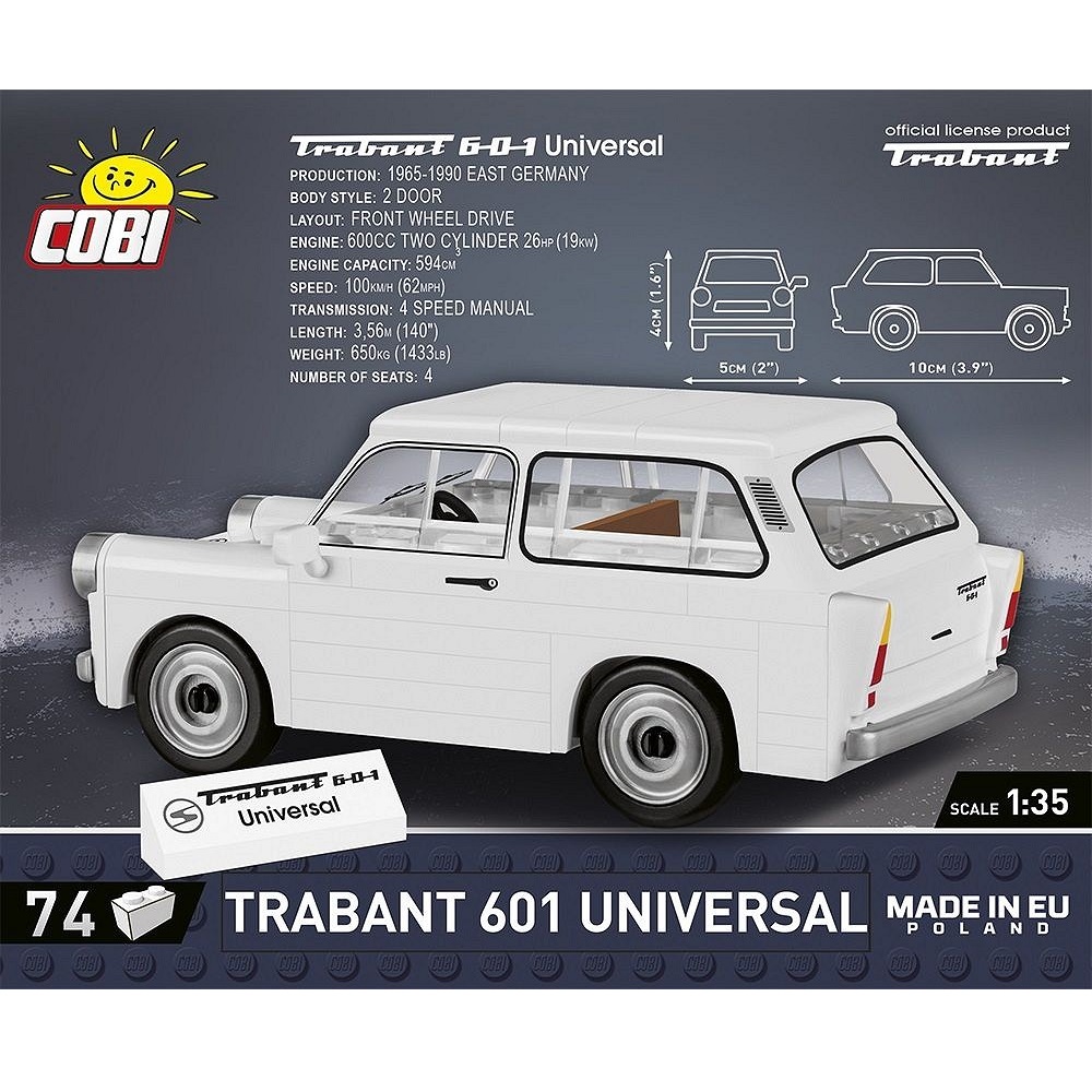 Конструктор COBI Автомобиль Trabant блочный - фото 6
