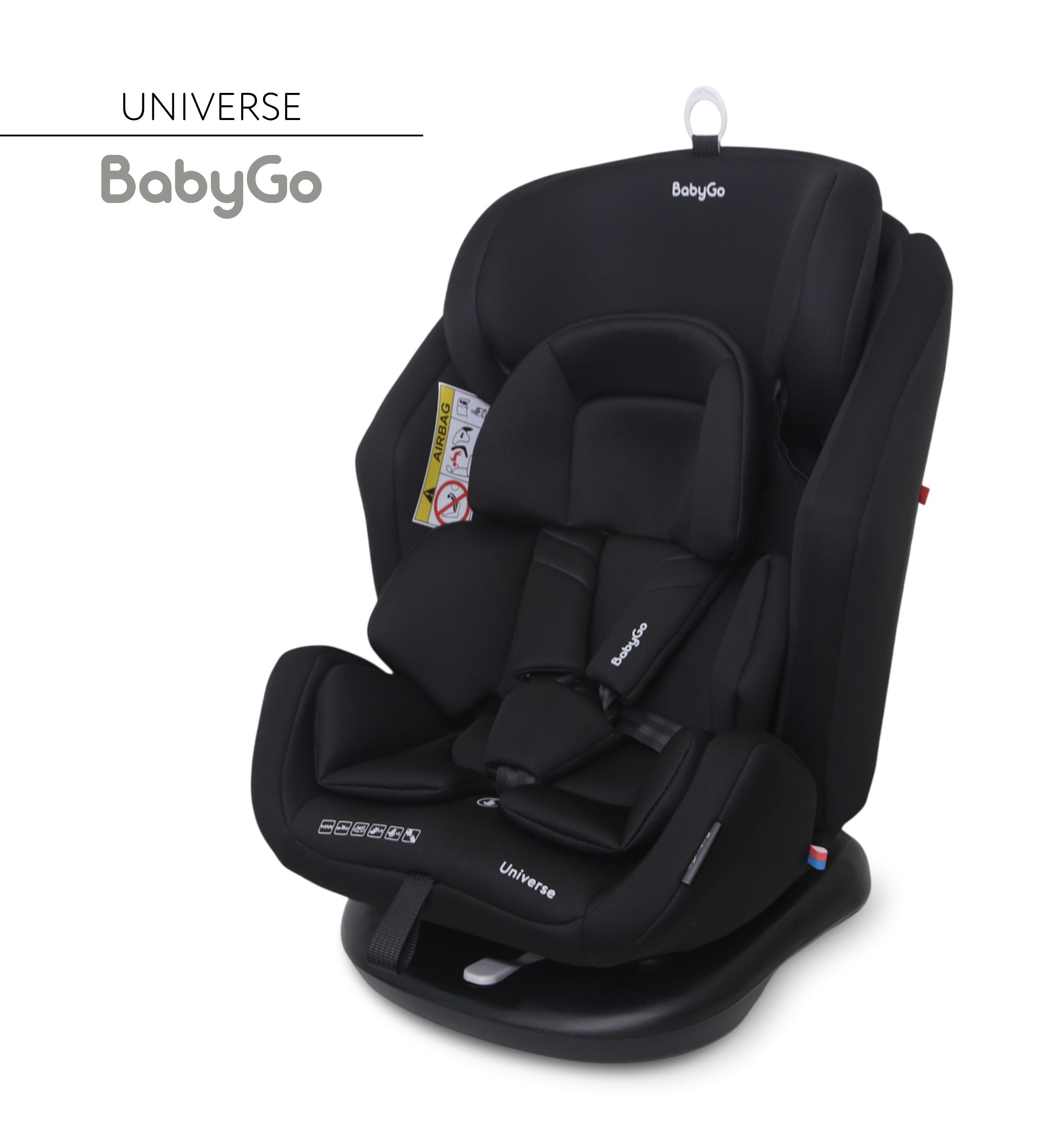 Автокресло BabyGo Universe New 0+/1/2/3 (0-36 кг) черный - фото 2