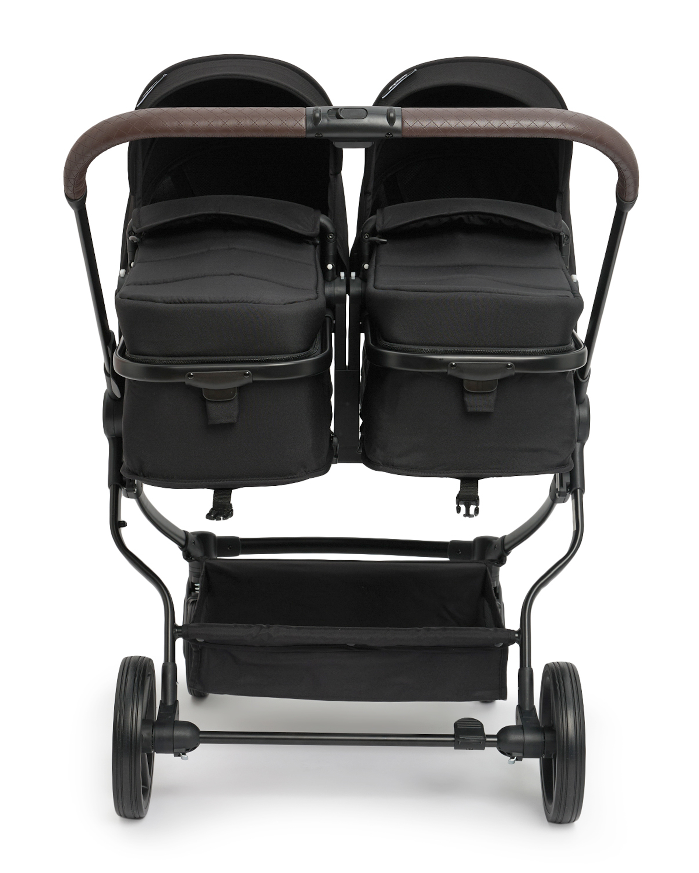 Коляска трансформер для двойни BabyGo Flexi Duo New черный - фото 8