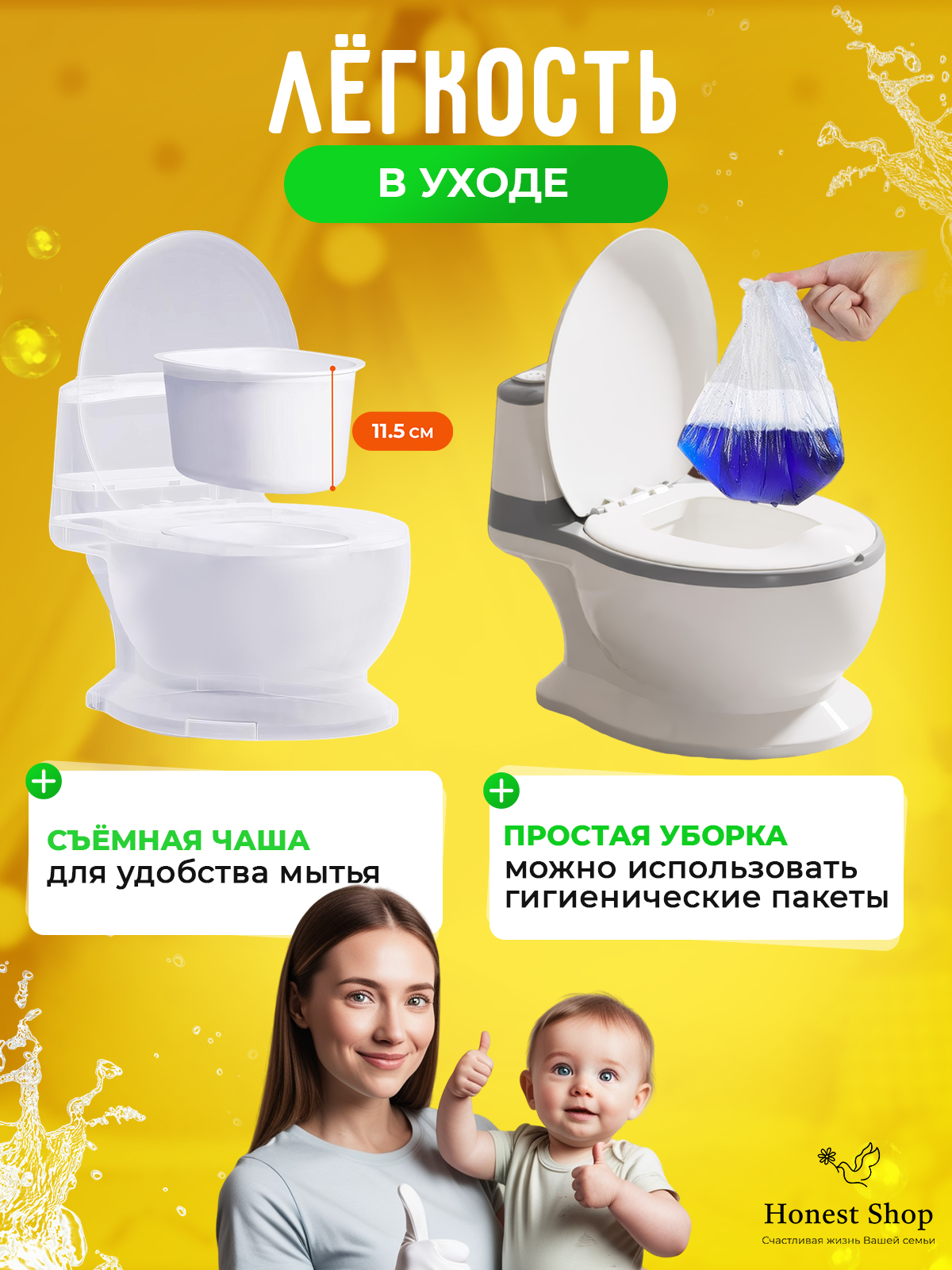 Горшок Honest Shop музыкальный - фото 7
