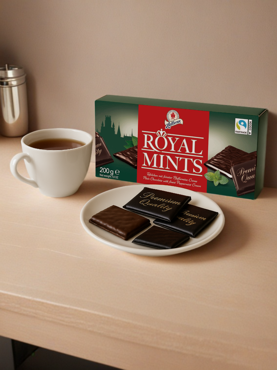 Шоколадные мини-плитки Halloren ROYAL MINTS - фото 2