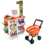 Игровой набор Veld Co касса, тележки и корзинки, прилавок, продукты