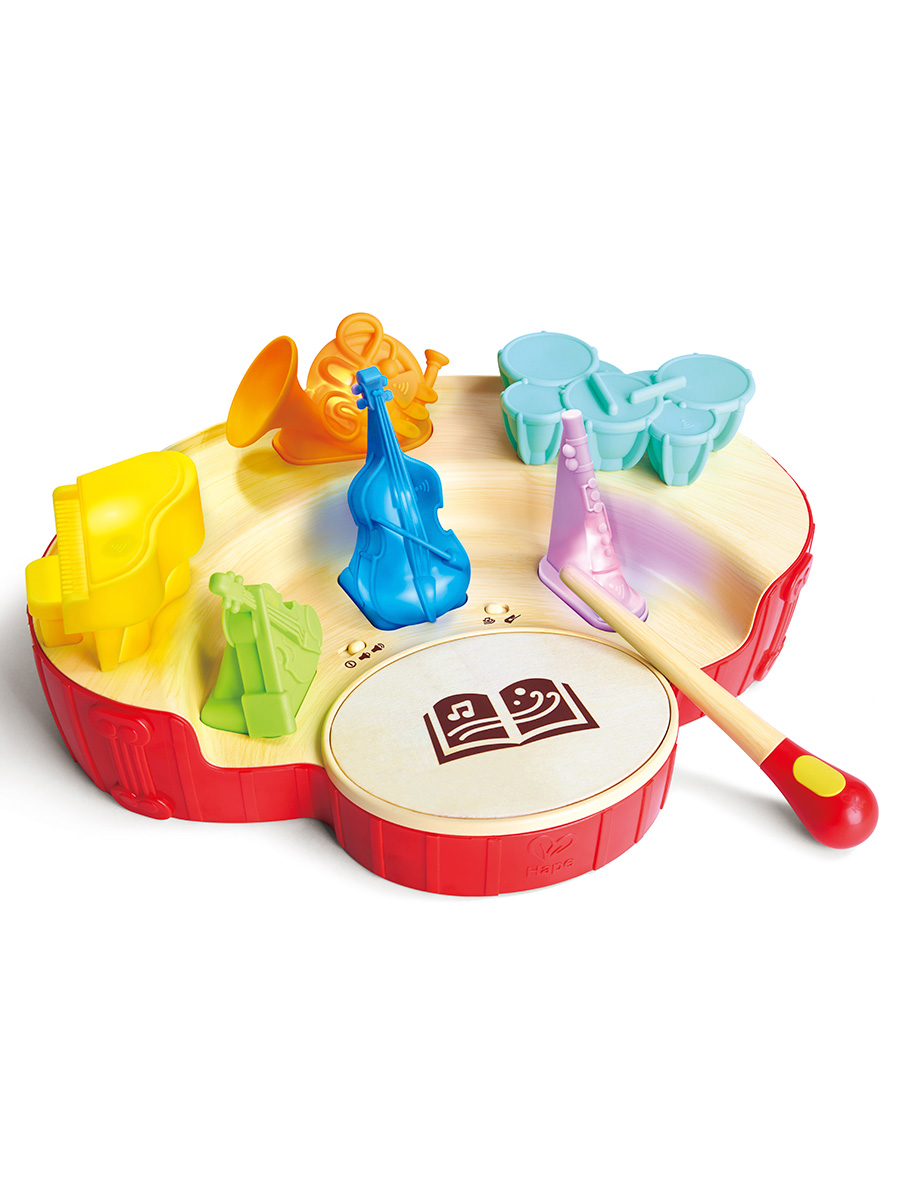 Игрушка музыкальная Hape Мини оркестр пианино, труба, скрипка, барабаны, кларнет - фото 11