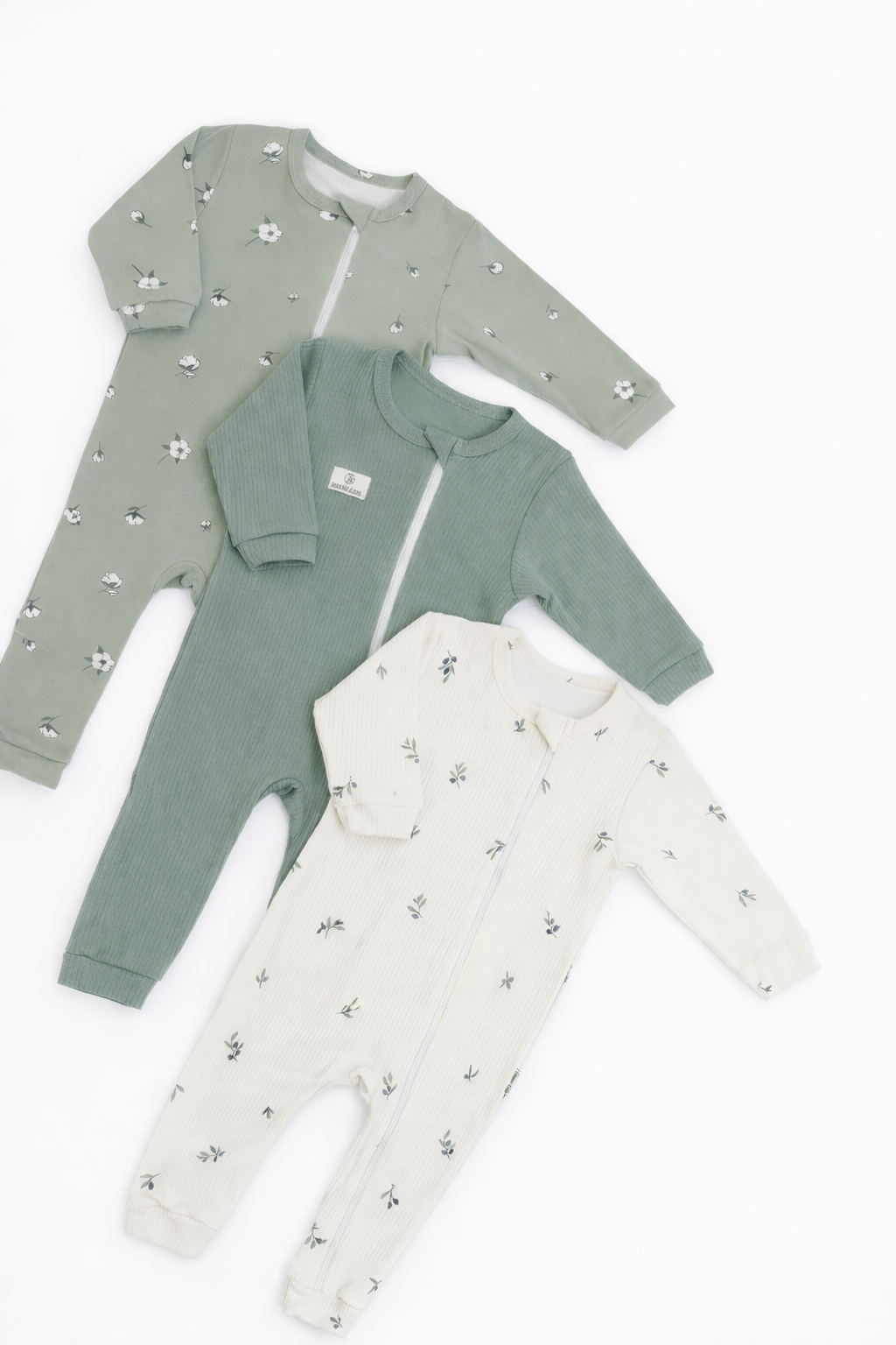 Комбинезон 3 шт Супер Пупс нбр/3пр/кмбнмол/оливковыйрай - фото 1