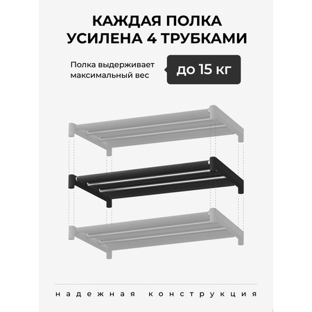 Стеллаж BEVELIX Черный