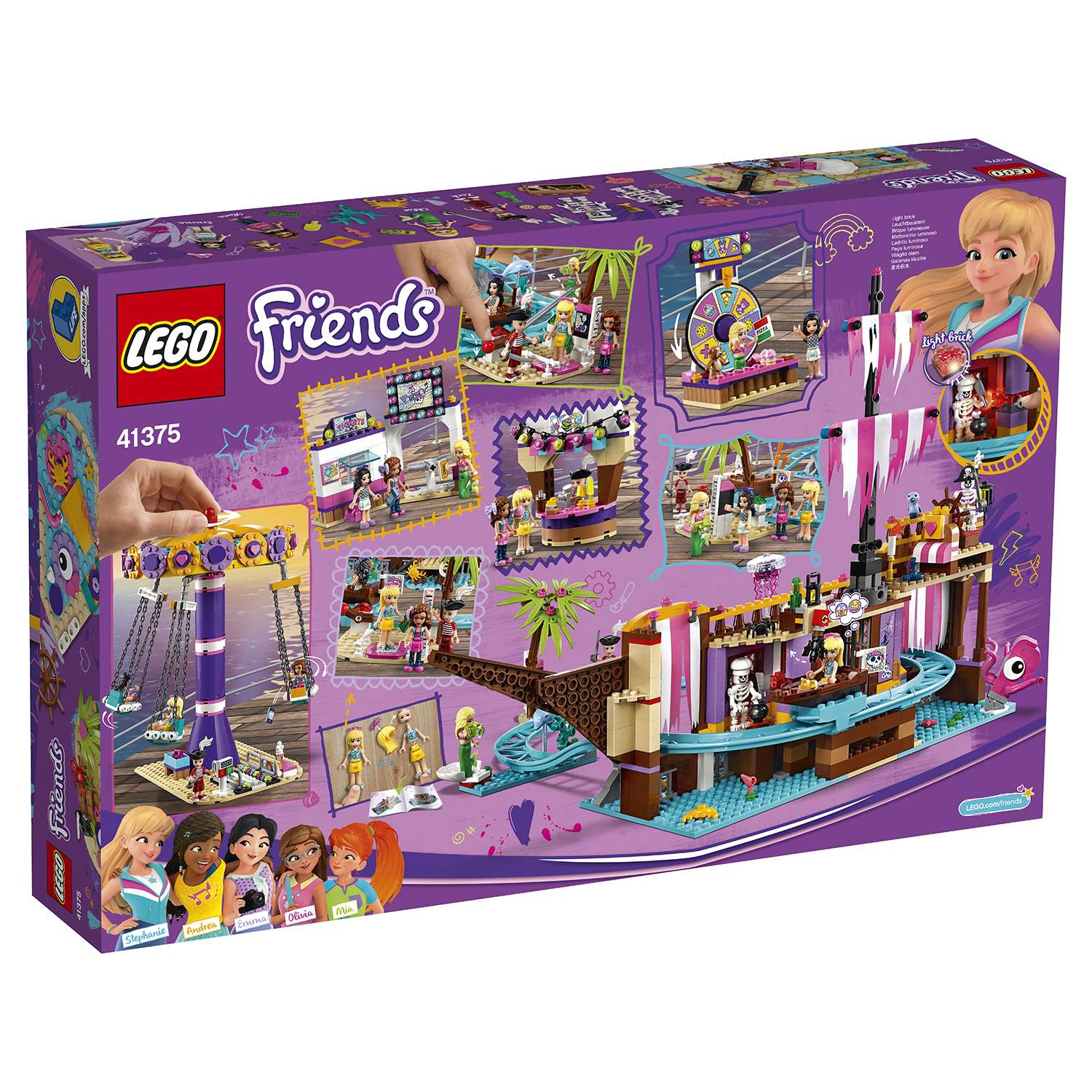 Конструктор LEGO Friends Прибрежный парк развлечений блочный - фото 3