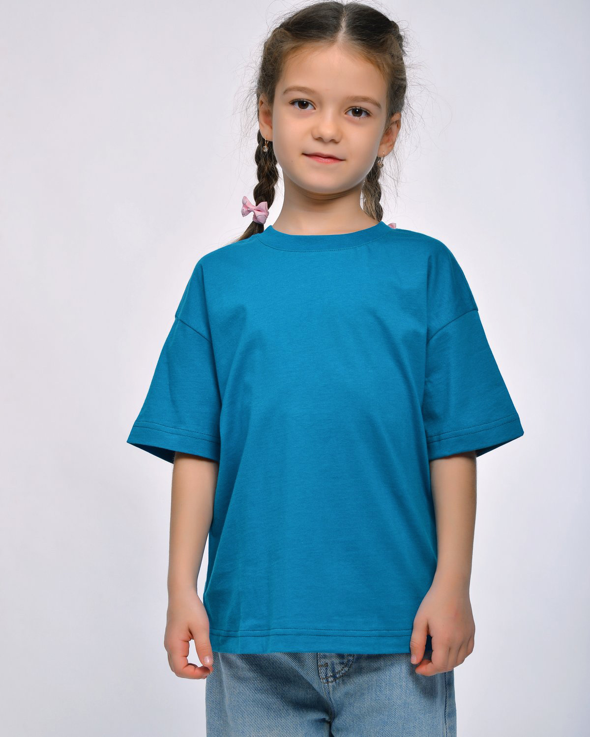 Футболка STELLA MODA 11601_темно-бирюзовый - фото 7