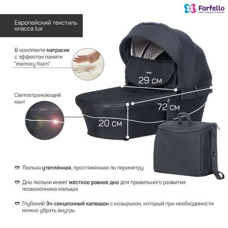 Коляска 3в1 Farfello Baby shell