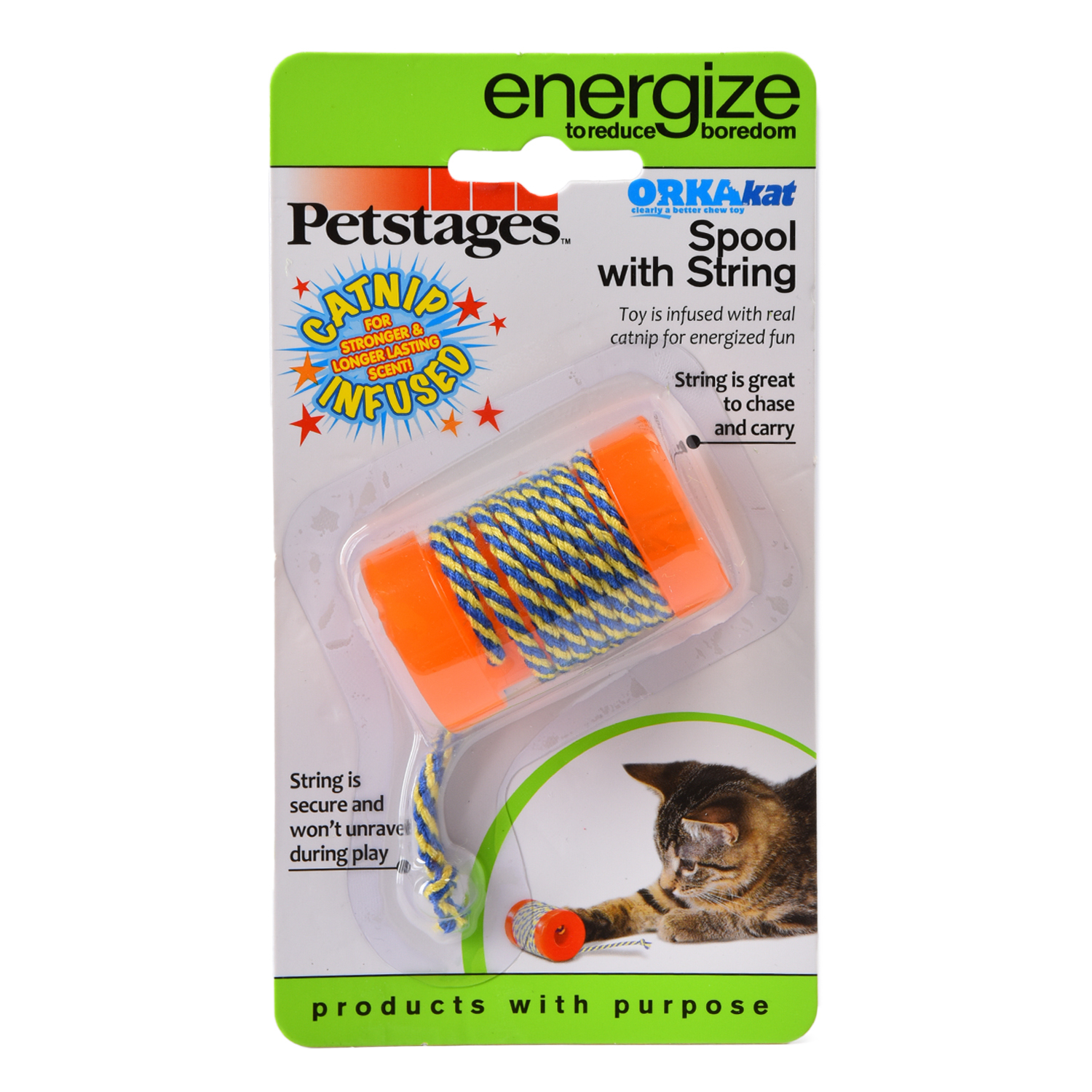 Игрушка для кошек Petstages Energize Opka Катушка с веревочкой 313YEX - фото 2