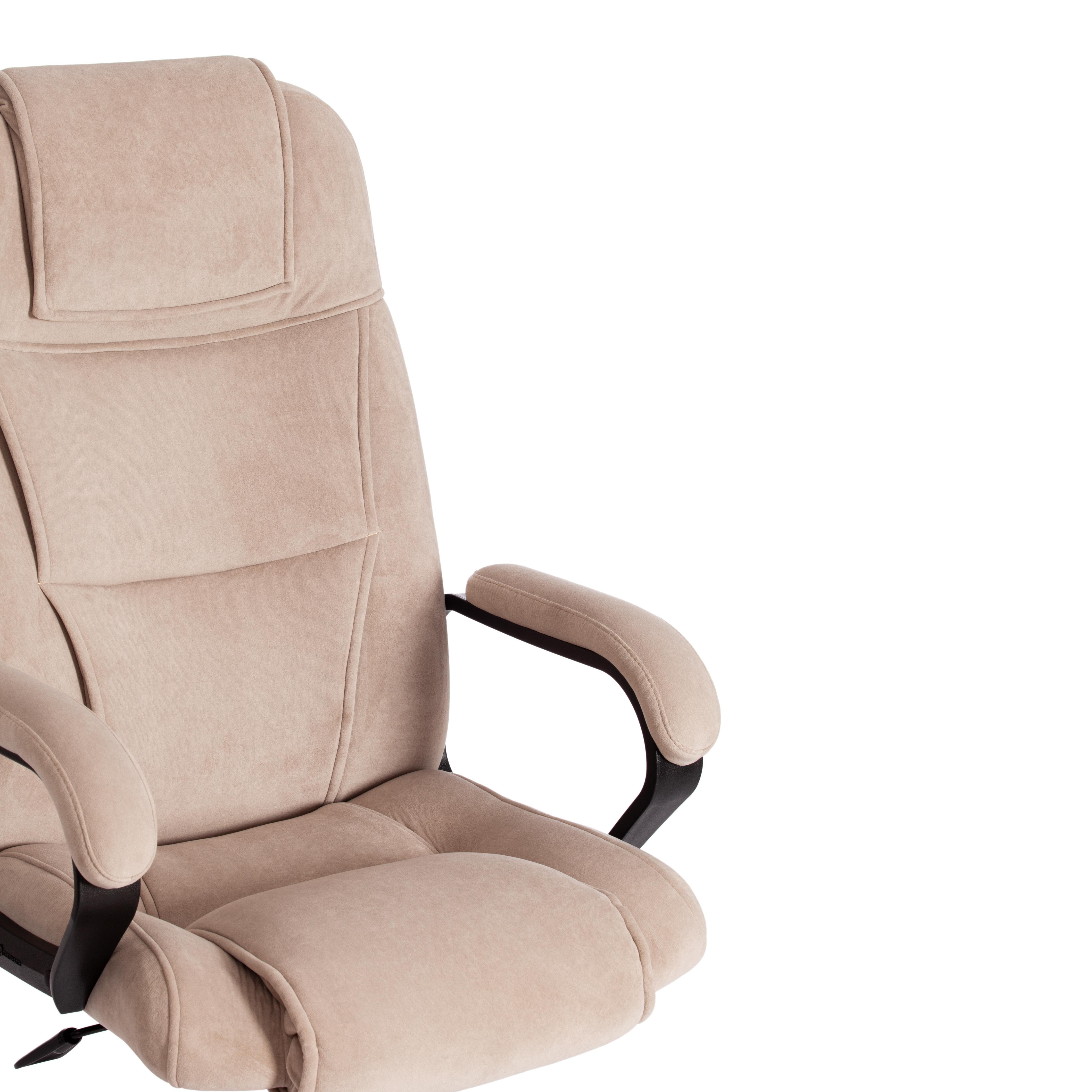 Компьютерное кресло TETCHAIR Бергамо хром флок бежевый - фото 9