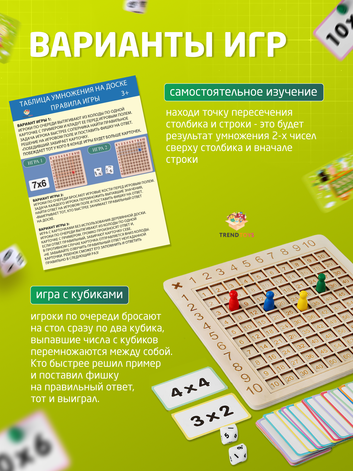 Настольная игра TrendToys Таблица умножения - фото 8