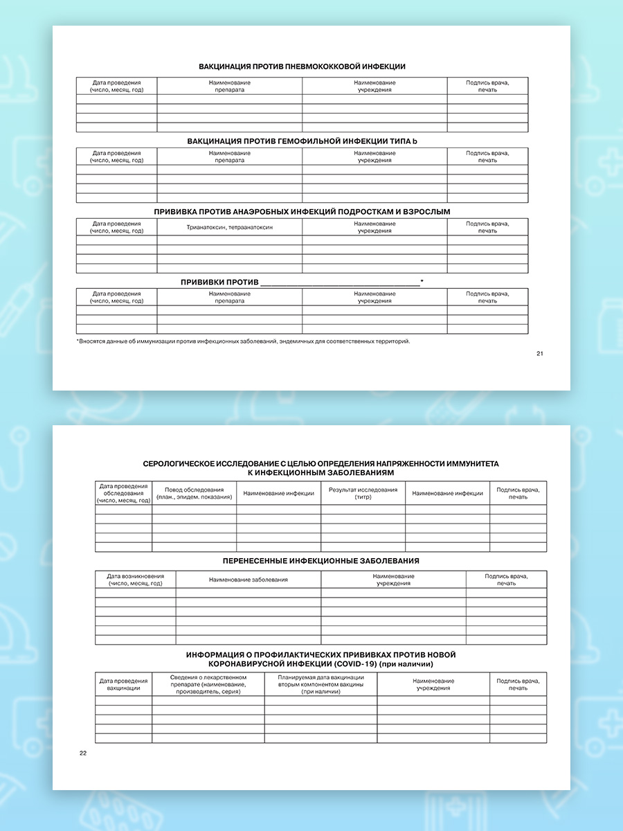 Амбулаторная карта Prof-Press Ёжик и лисичка А5 144 листа 200х140 мм - фото 15