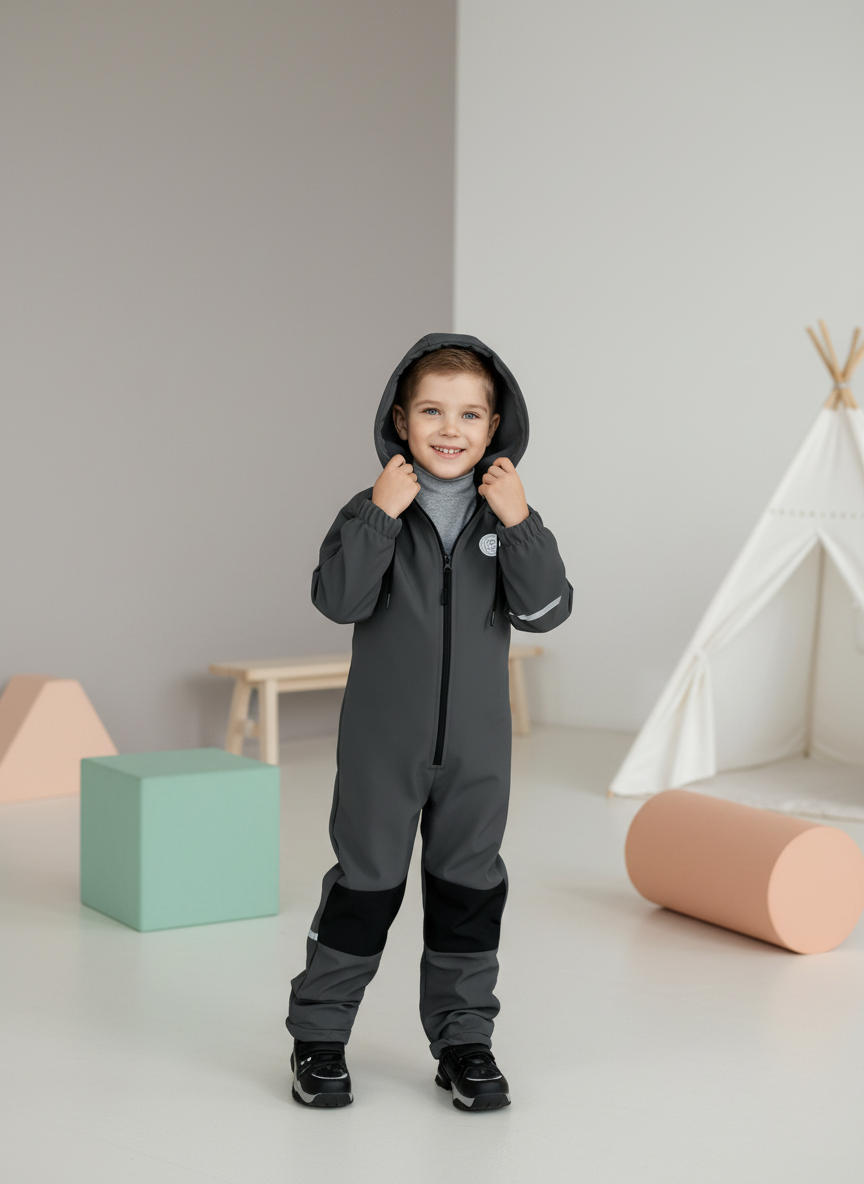 Комбинезон Arctic kids 30-043 серый - фото 1