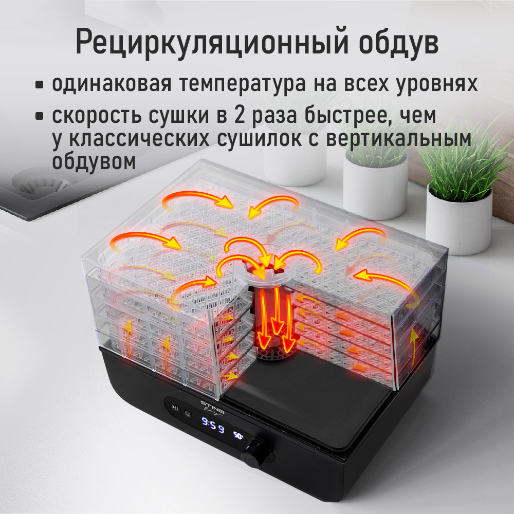 Электросушилка для овошщей STINGRAY ST-FD715A - фото 3