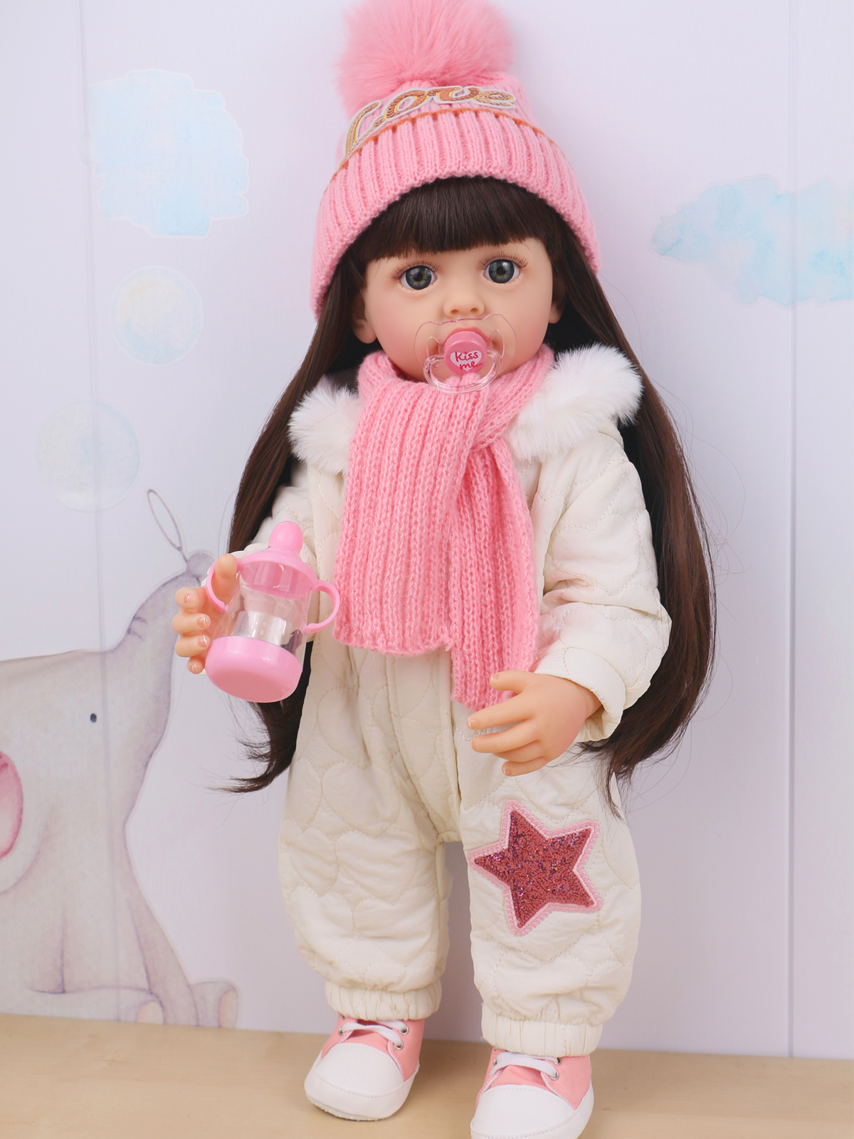 Кукла классическая QA BABY Реборн большая девочка Эстель высота 55 см KD22917B - фото 19