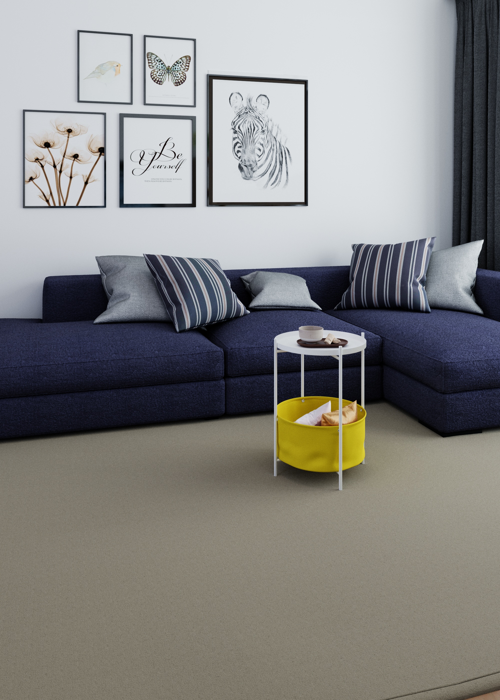 Стол журнальный LAVARIS Элдэй CUBA SUNNY Желтый/белый муар - фото 3