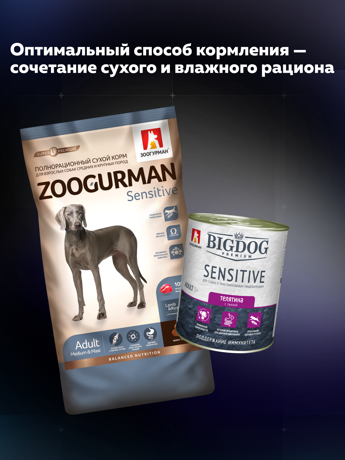 Корм влажный Зоогурман BIG DOG Premium SENSITIVE, c Телятиной и тыквой, 850 г х 6шт. - фото 7