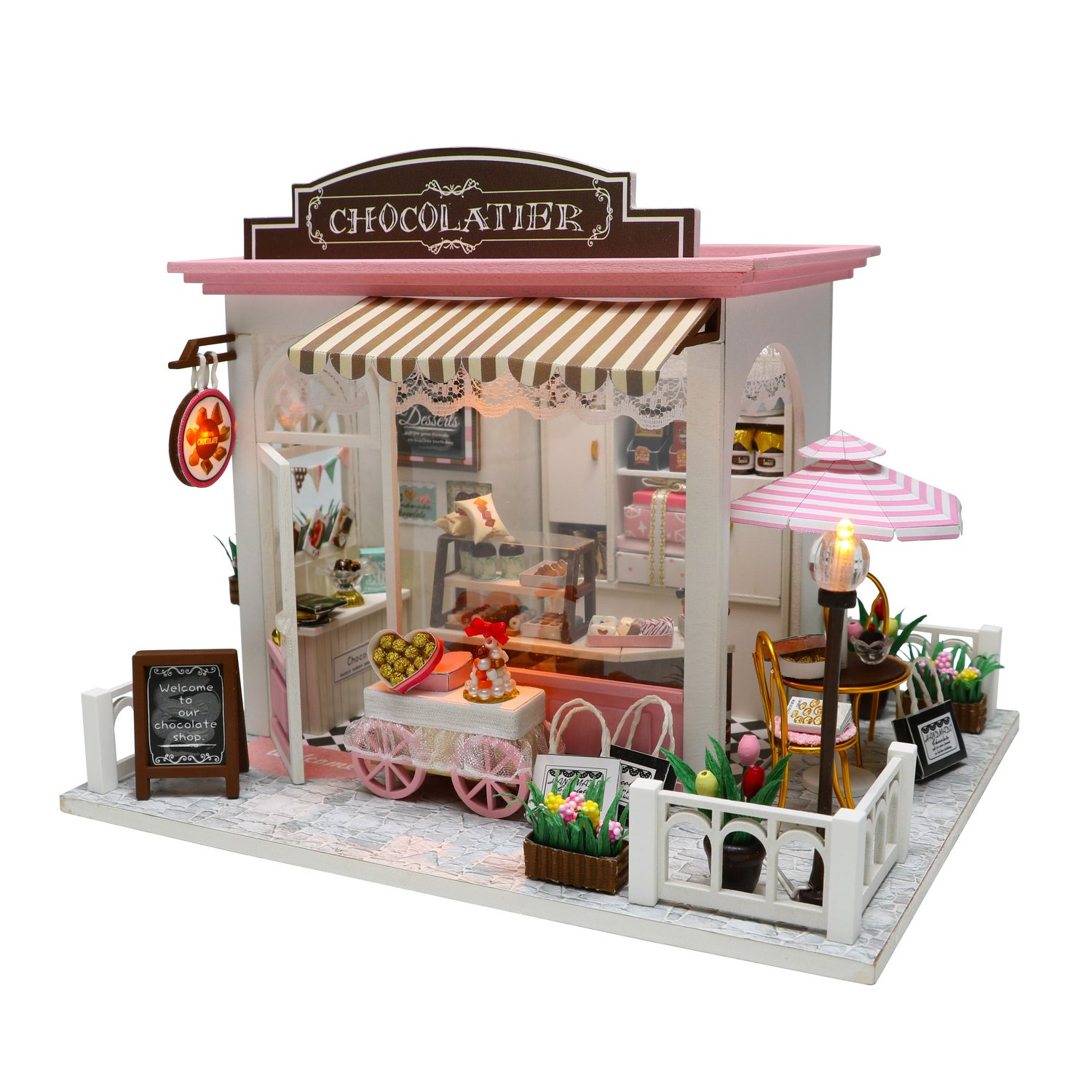Интерьерный конструктор HitToy Румбокс Шоколадная лавка с куполом C007 - фото 2