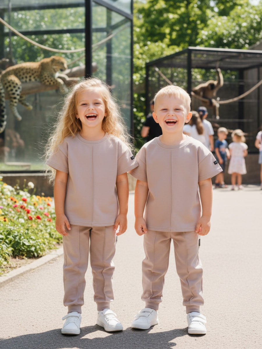 Спортивный костюм VEDDI 2080/6041фп-2024-бежевый - фото 5