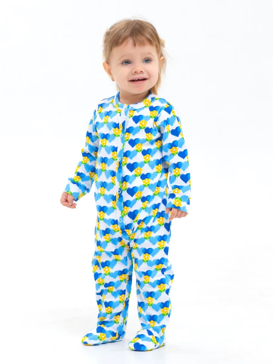 Комбинезон Linas baby 1239-1 Белый-Синий - фото 1