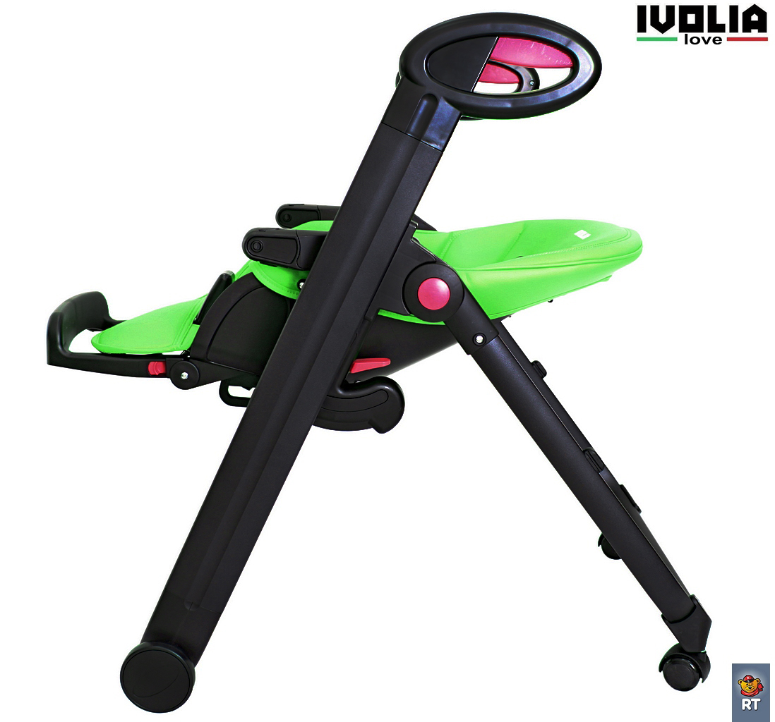 Стульчик для кормления Ivolia LOVE 02 4 колеса green трансформер - фото 8