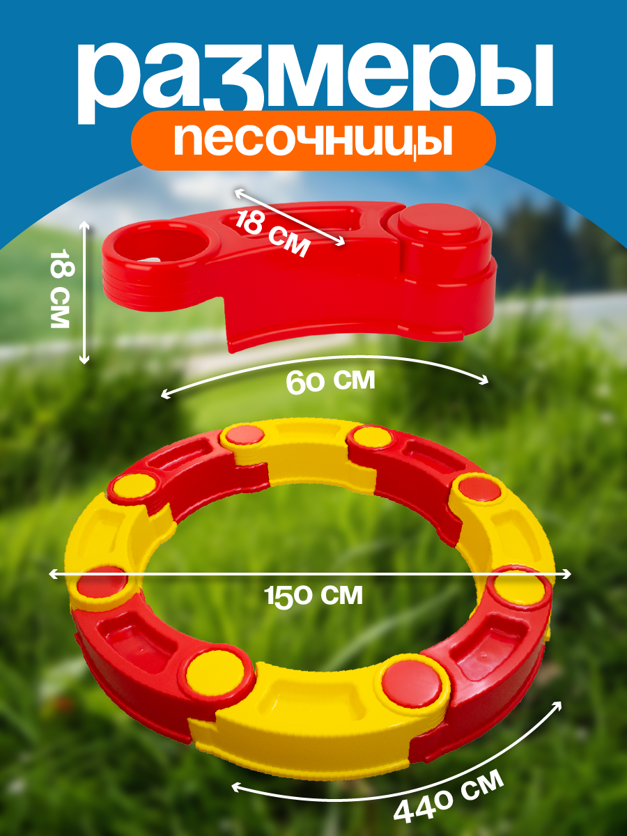 Песочница СТРОМ d150см 8 элементов - фото 3